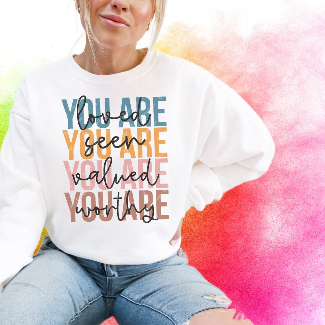 Faith You Are Loved and Seen T-Shirt or Sweatshirt - Original Design for Men and Women