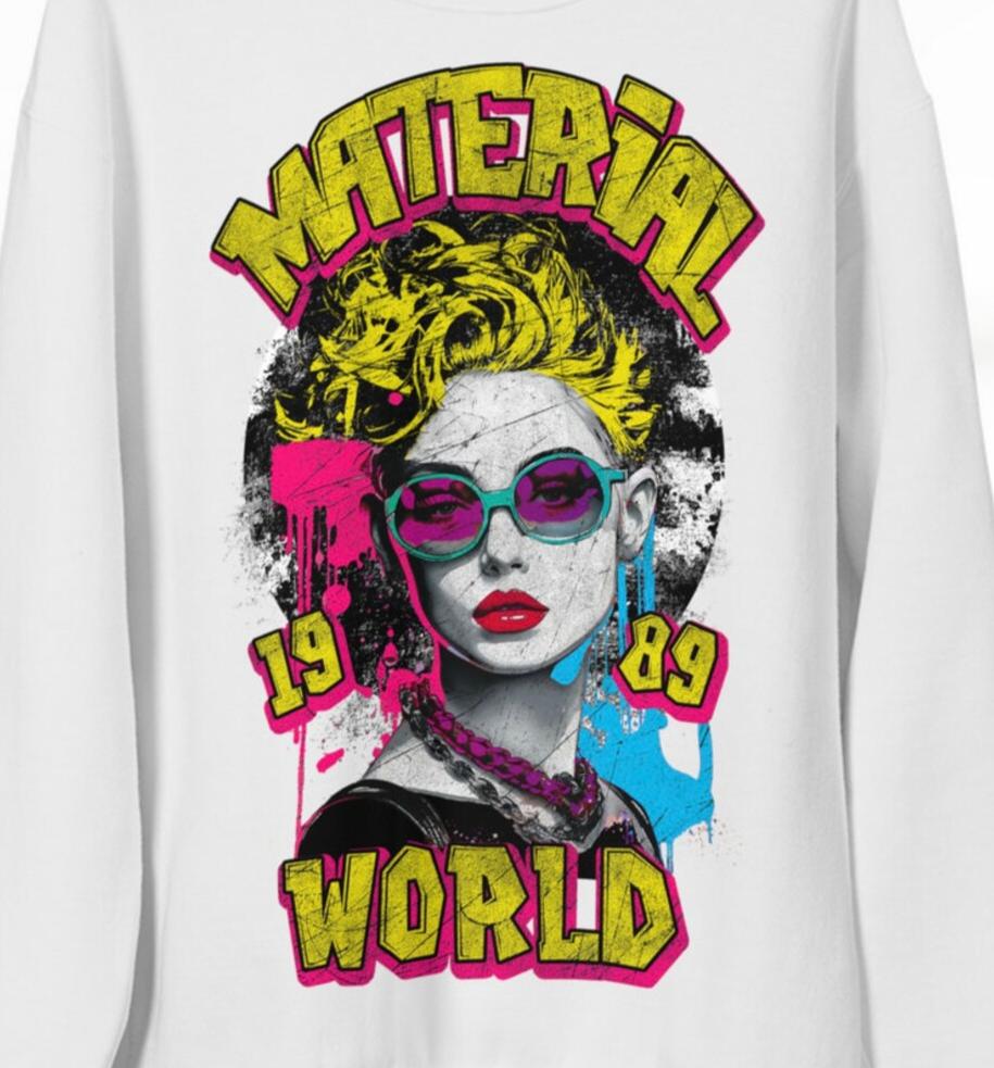 Sweatshirt Or T-Shirt Vintage 80's Material Girl