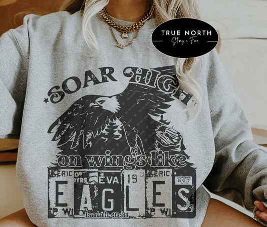 Christian Soar High on Wings T-Shirt Tee Sweatshirt for Men and Women