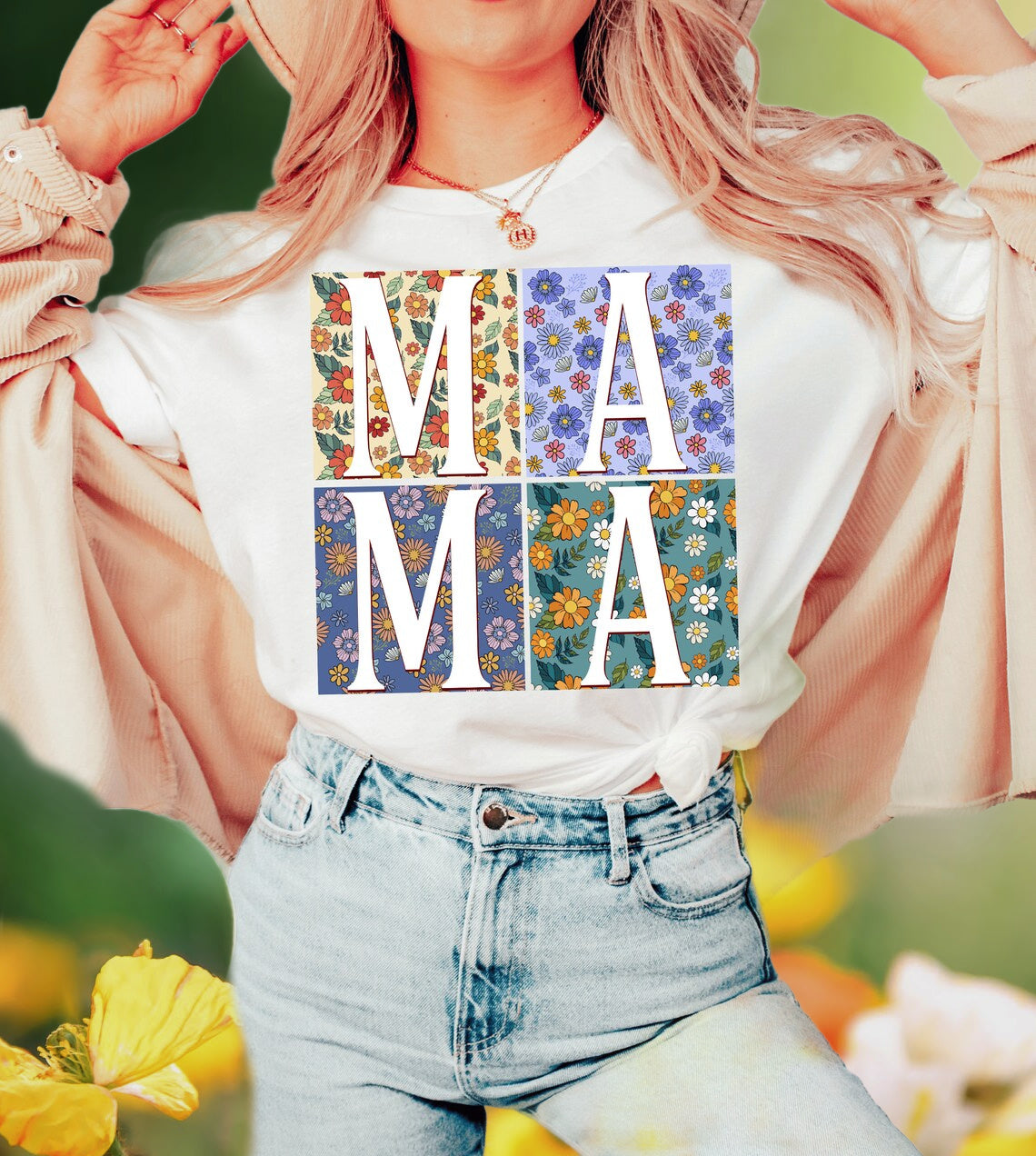 DTF Transfer Floral Print Mama Print  / Jumbo Offered