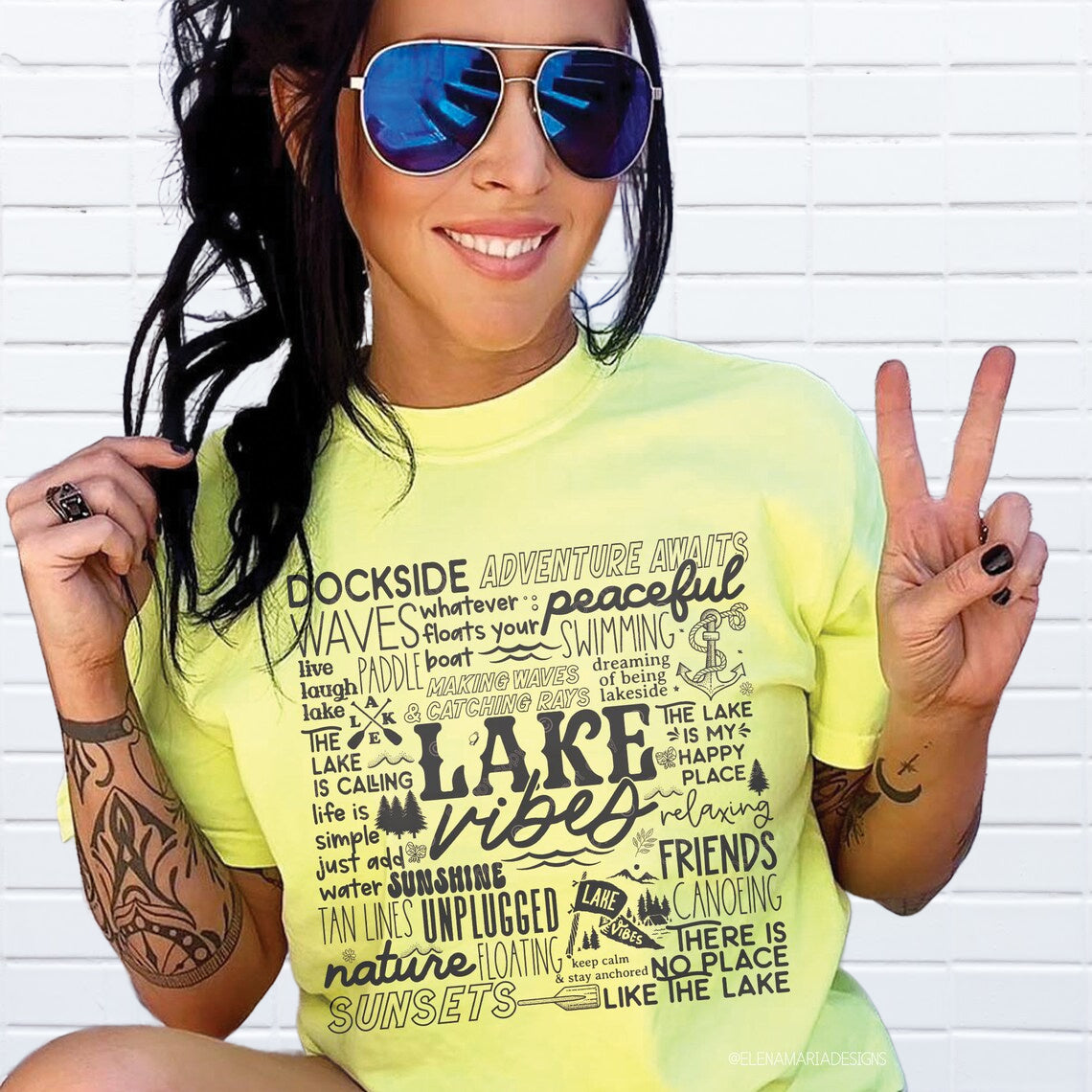 Summer Lake Vibes Subway Design T-Shirt or Sweatshirt for Warm Weather Fun