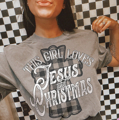 DTF Transfer Christmas This Girl Loves Christmas & Jesus