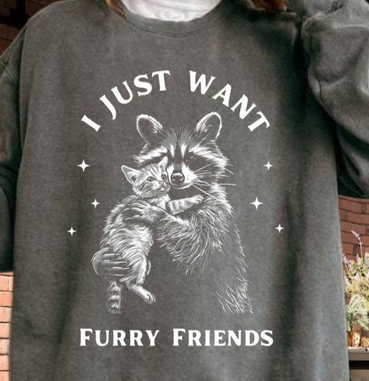 DTF Transfer Country I just Want Furry Friends