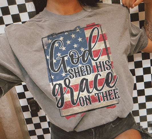 American God T-Shirt Classic Design with a Touch of Patriotism
