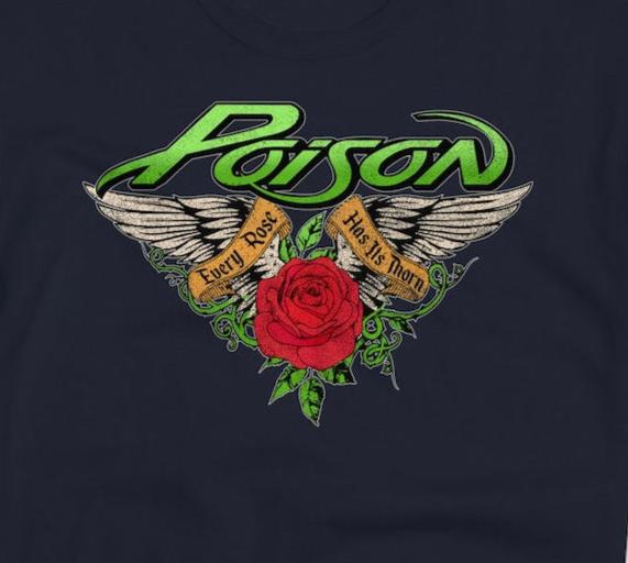 Sweatshirt Or T-Shirt Vintage 90's Band Poison Vintage