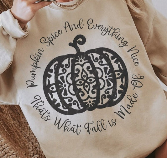 Sweatshirt Hoodie Or T-Shirt  Fall Halloween Pumpkins Spice