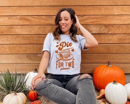 Sweatshirt Crew Hoodie T-Shirt Fall  Pie For Two Please