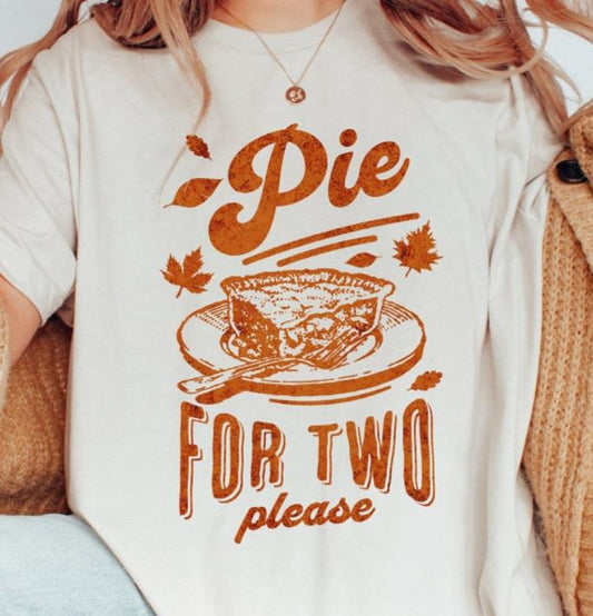 DTF Transfer Fall  Pie For Two Please