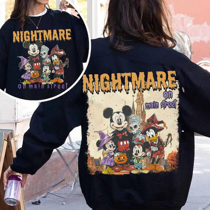 Sweatshirt Or Hoodie T-Shirt  Fall Halloween  Nightmare on Main St