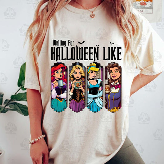 Sweatshirt Hoodie T-Shirt Fall Halloween Waiting For Halloween Like A Princess