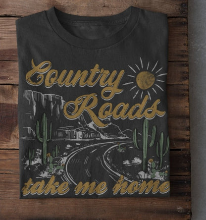 DTF Transfer Western Country Roads Take Me Home