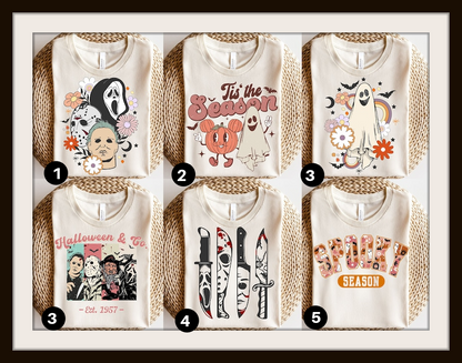 Sweatshirt T-Shirt Hoodie Fall  Halloween Six  Design Bundle