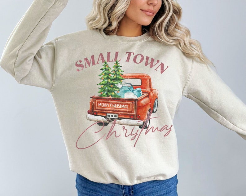 DTF Transfer Christmas Small Town Christmas Truck