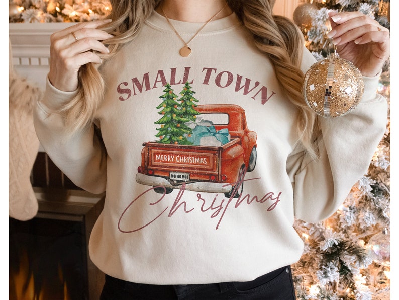 DTF Transfer Christmas Small Town Christmas Truck