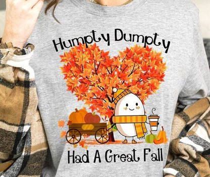 DTF Transfer Fall  Halloween Humpty Dumpty had a great Fall #2