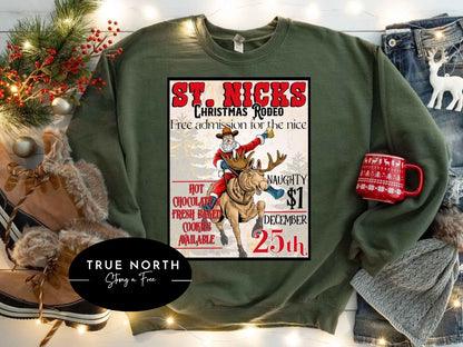 DTF Transfer Christmas Rodeo Cowboy Design