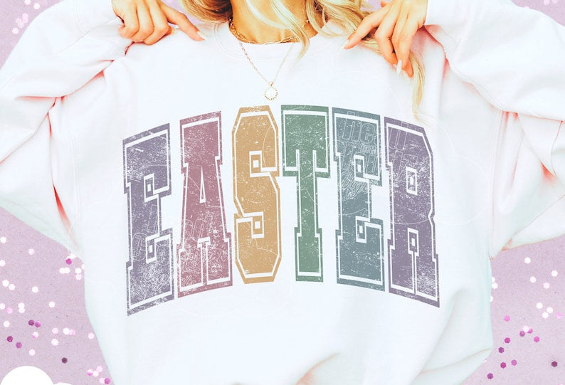 DTF Transfer Easter In Nice Soft Colors