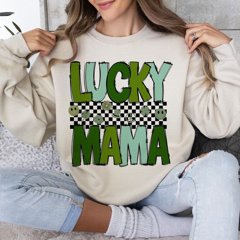 DTF Transfer  St Patrick's Day Lucky MaMa