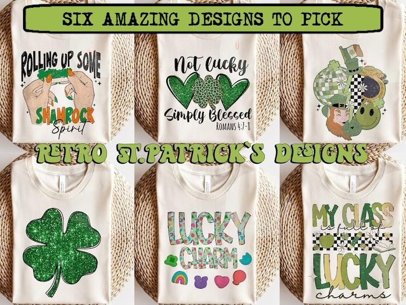 DTF Transfer St Patrick's Day Bundle Six Designs