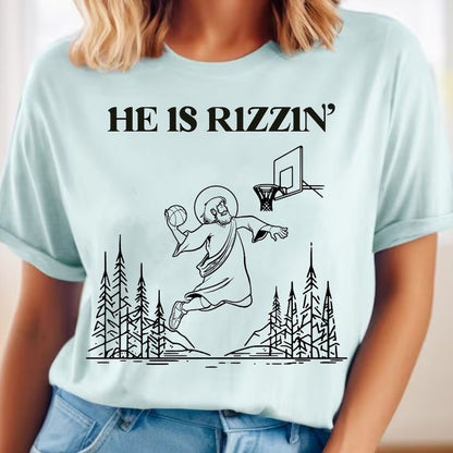 DTF Transfer Humor He Has Risen Rizzin'