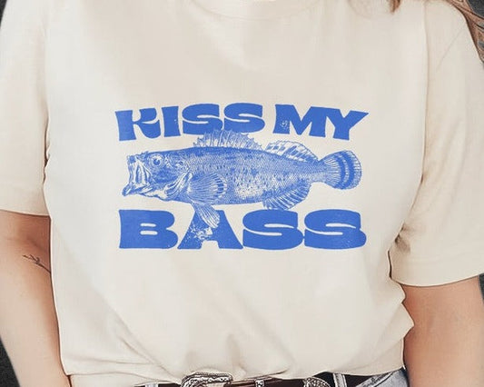 Kiss My Bass T-ShirtSweatshirt - Humorous Fishing Gift