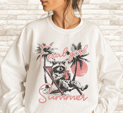 Feral Girl Summer T-Shirt or Sweatshirt - Perfect for the Summer Time