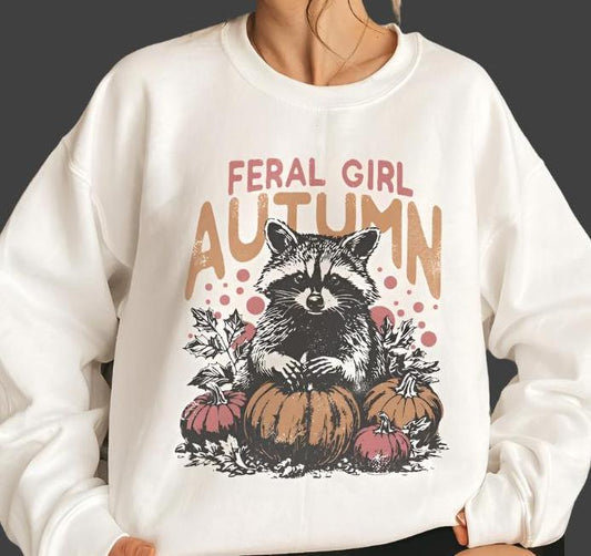 DTF Transfer Fall Feral Girl Autumn