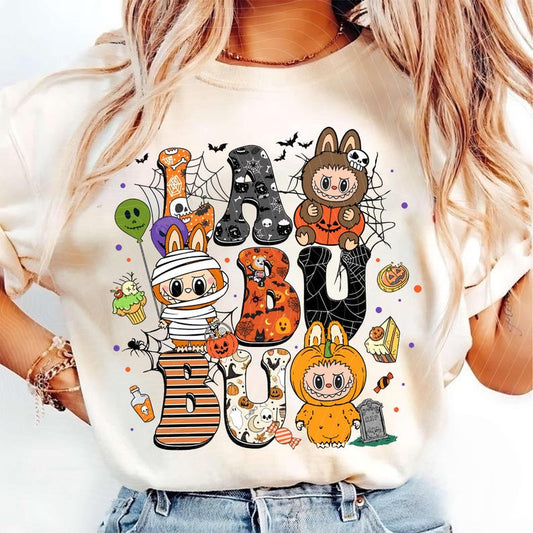 DTF Transfer Kawaii Halloween Chibi Characters Boo Design 🎃👻🕸️🧡