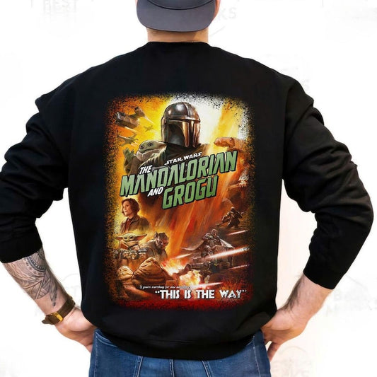 DTF Transfer Galactic Bounty Hunter and Space Child Retro Movie