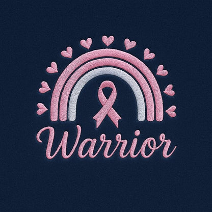 Breast Cancer Awareness Embroidered “Warrior” Sweatshirt