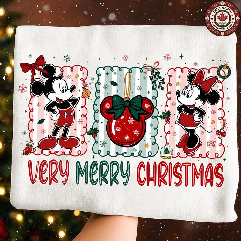 DTF Transfer – Very Merry Christmas Ornament & Character Theme
