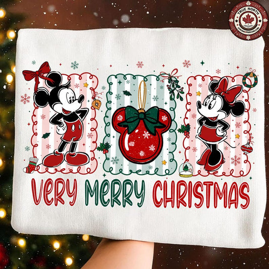 DTF Transfer – Very Merry Christmas Ornament & Character Theme