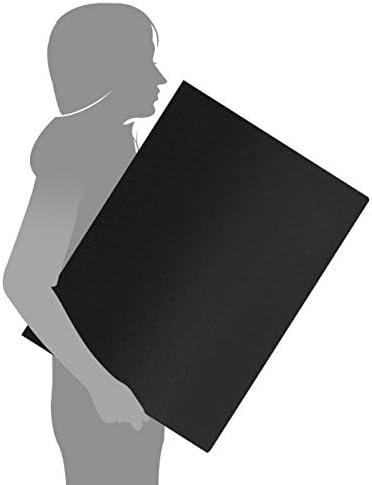 Large black art portfolio carried by a person