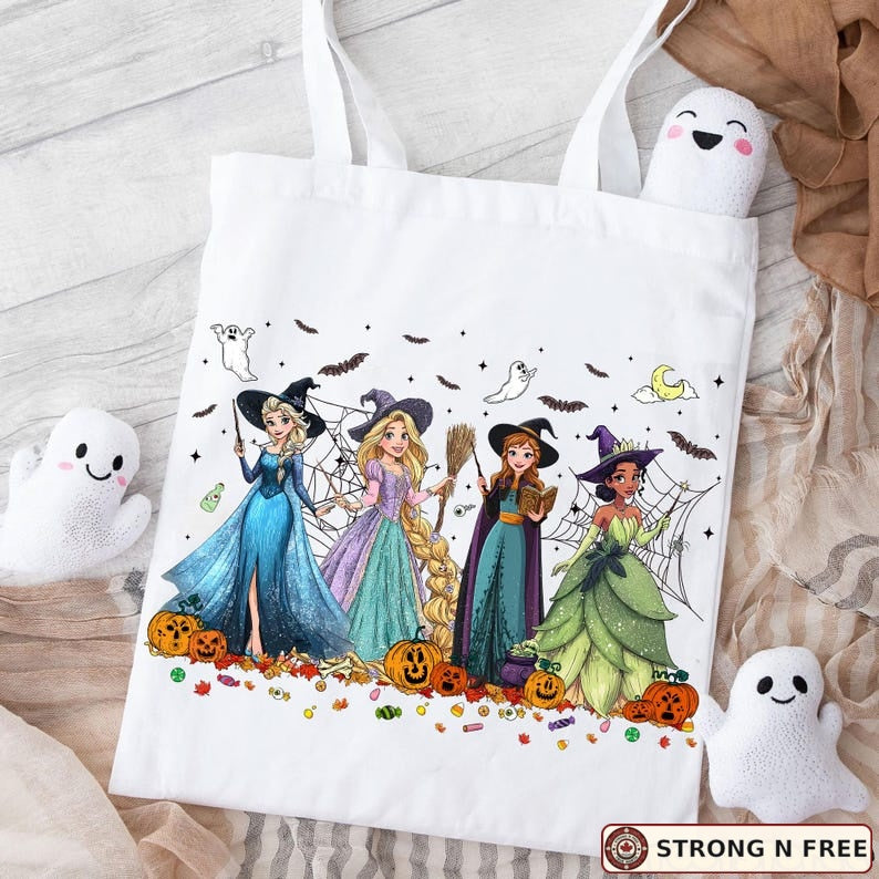 Retro princess witch Halloween transfer mockup