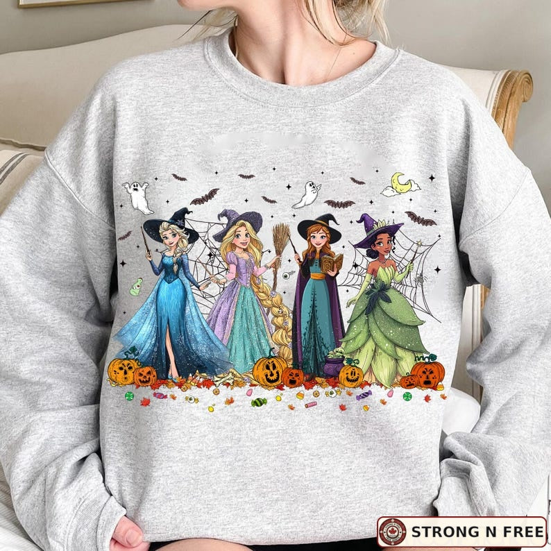 Colourful Halloween princess ready-to-press transfer