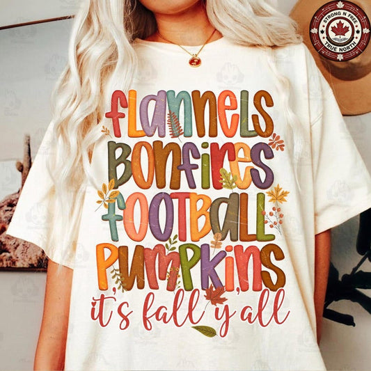 Retro It’s Fall Y’all DTF transfer design
