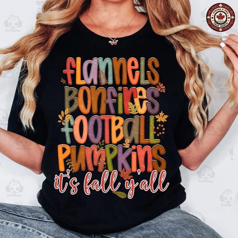 Retro fall ready-to-press transfer on apparel