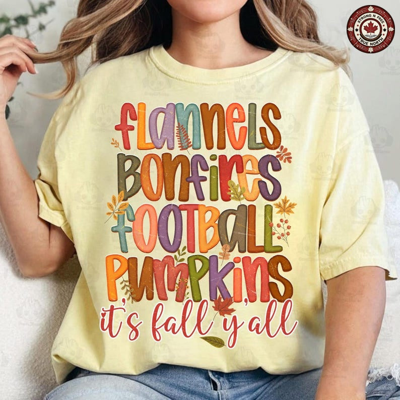 Colourful It’s Fall Y’all apparel mockup