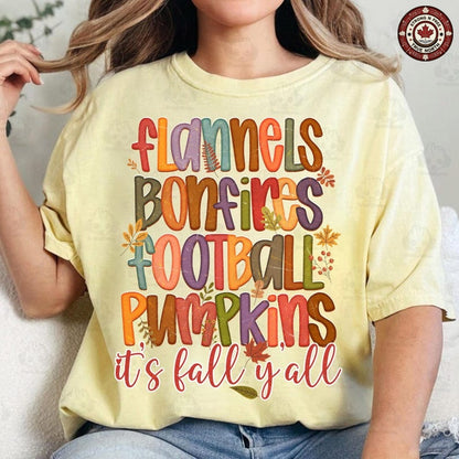 Colourful It’s Fall Y’all apparel mockup