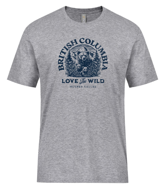 DTF Transfer British Columbia Bear Love The Wild Mother Nature Vintage Graphic