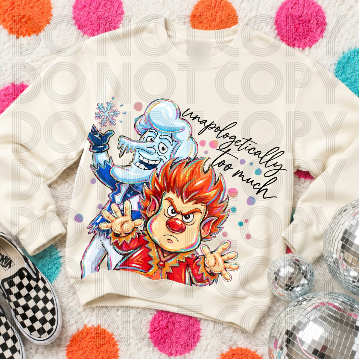 Stitch Christmas Holiday Mischief Cartoon printed garment design preview