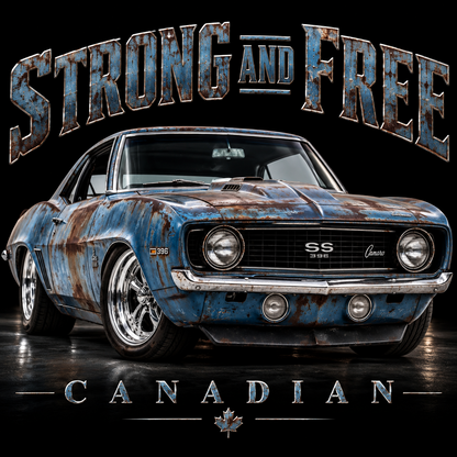 Strong and Free blue Camaro SS 396 classic car