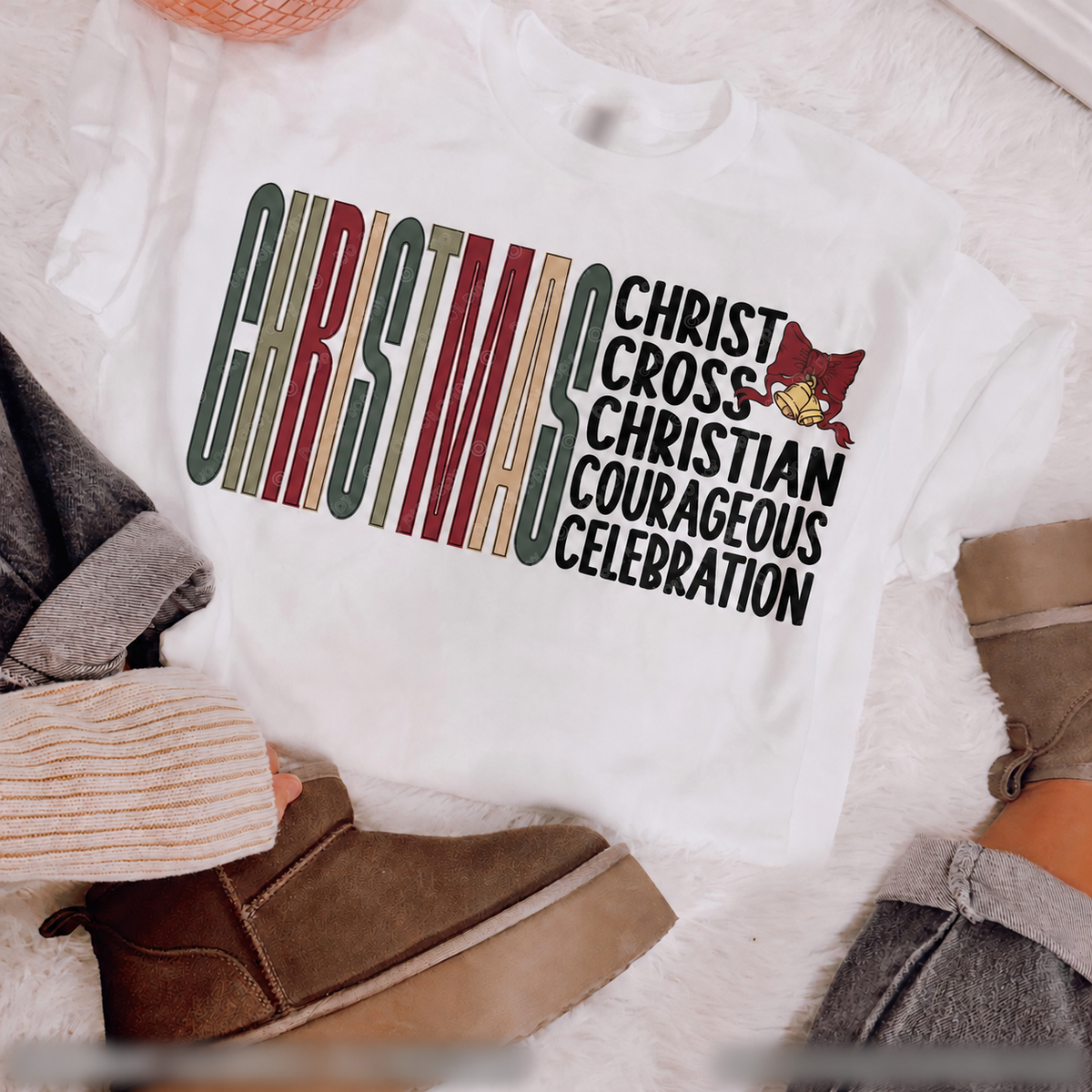 Christmas – Christ, Cross and Celebration printed garment design preview