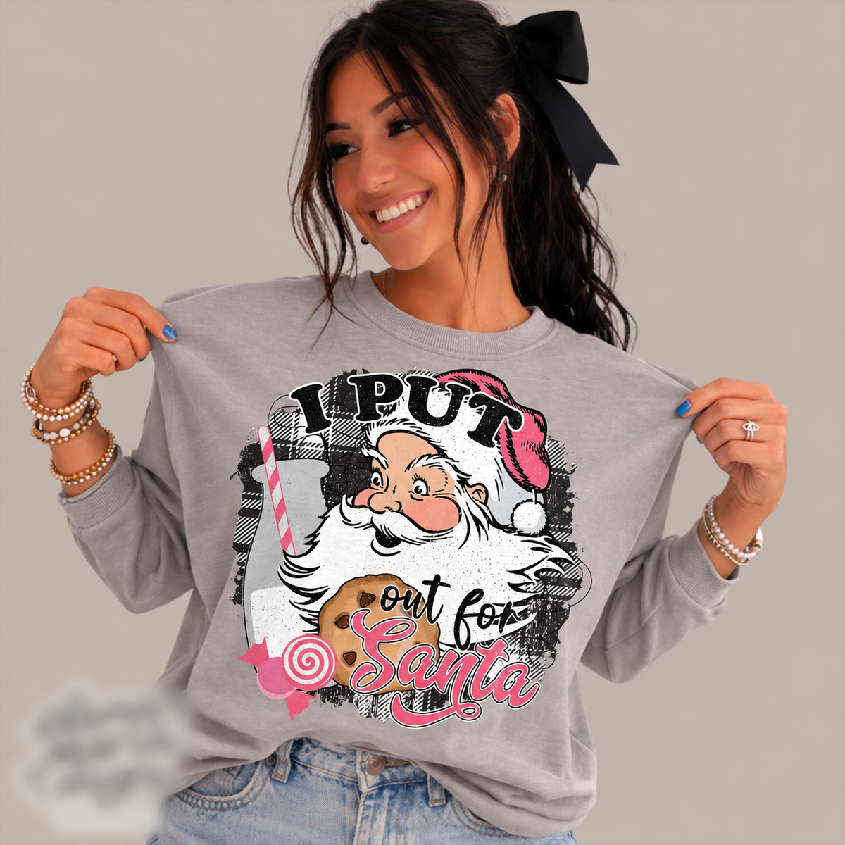 I Put Out for Santa – Cookies and Milk printed garment design preview