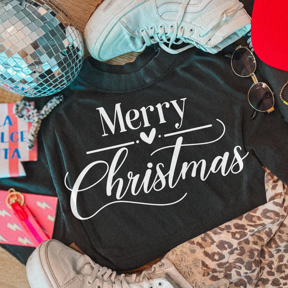 Merry Christmas – Elegant Script printed garment design preview