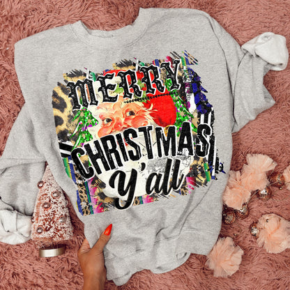 Merry Christmas Y'all – Vintage Santa printed garment design preview
