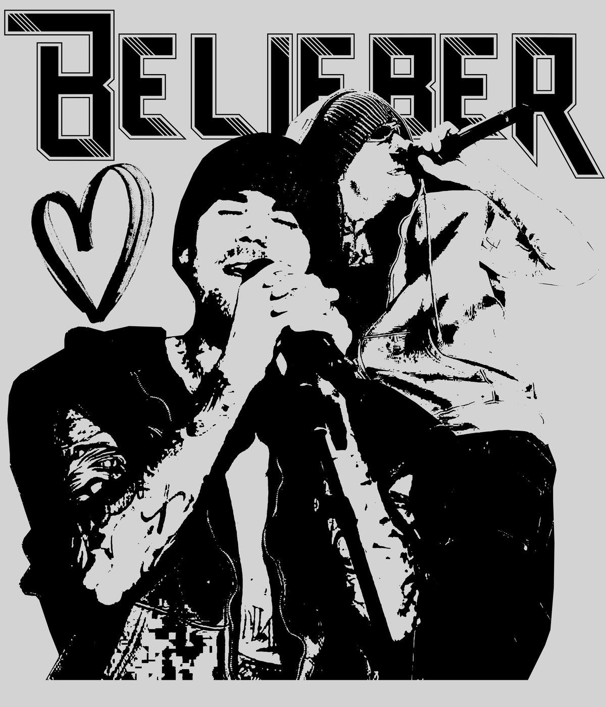 Belieber — light grey display background