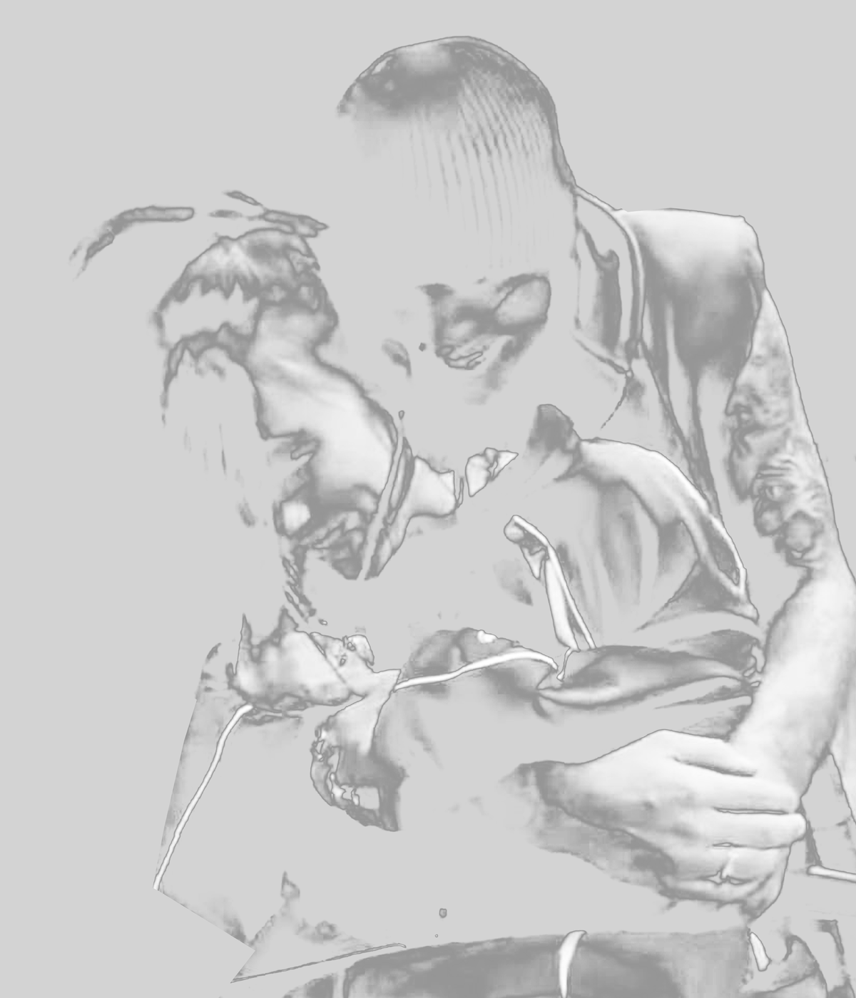 Eilish&Bieber - halftone — light grey display background