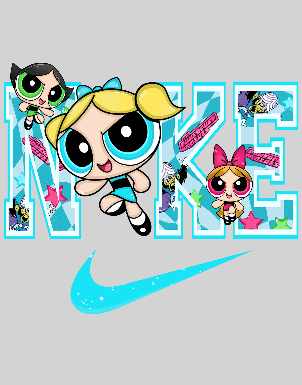 Nike - Powerpuff Bubbles — light grey display background
