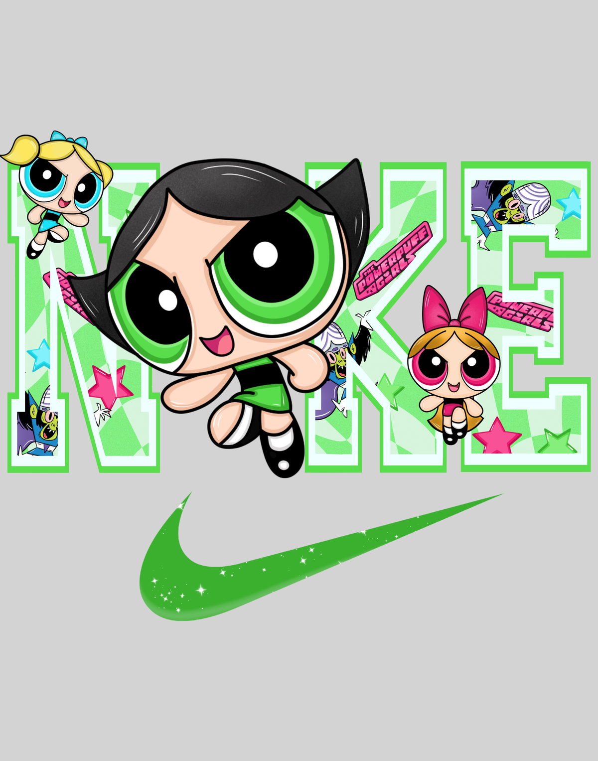 Nike - Powerpuff Buttercup — light grey display background